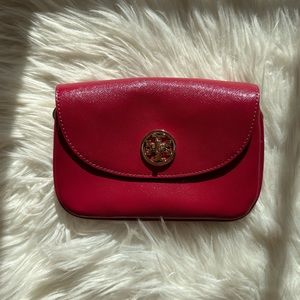 Perfect Fuschia Tory Burch Clutch/Shoulder Bag/Cross Body